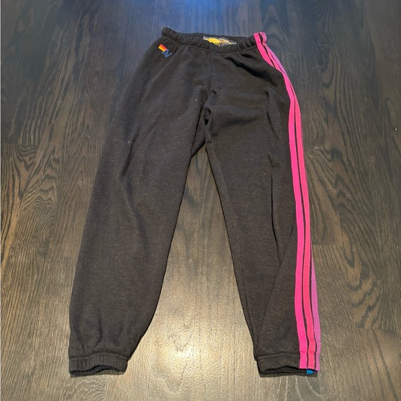 Aviator Nation Neon Stripped Set - Woman’s Size S Zip Up, Size XS Sweatpants - Picture 3 of 4